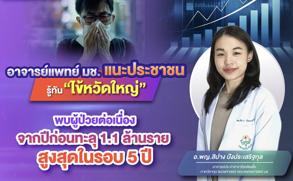 หมอสวนดอก   เตือนหวัดใหญ่  แรงสุดรอบ 5ปี  ป่วยพุ่งเป็นล้าน