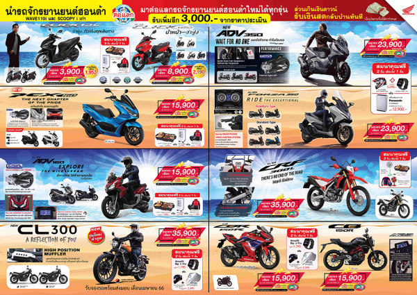 Niyom Honda Summer Sale (เม.ย.66 )