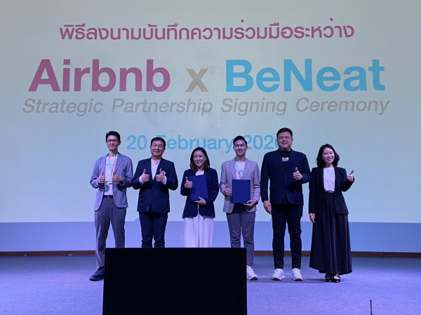 BeNeat จับมือ Airbnb ลงนามความร่วมมือเชิงกลยุทธ์ ยกระดับมาตรฐานบริการ สร้างอาชีพคุณภาพผ่านนวัตกรรมดิจิทัล